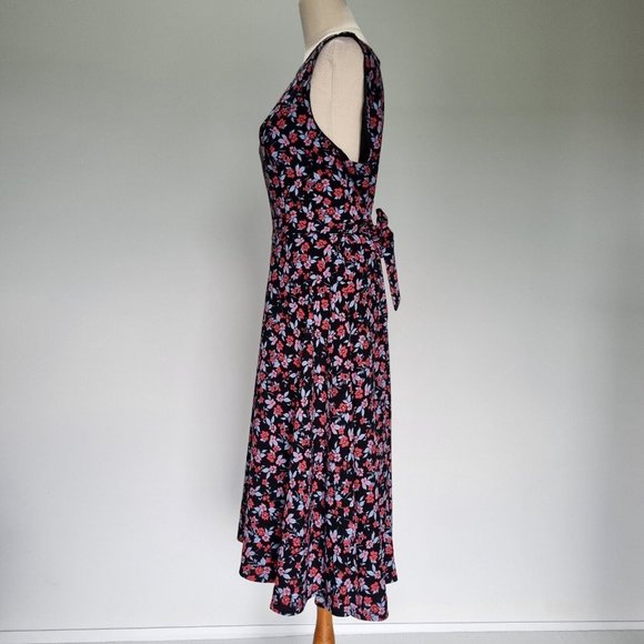 Review My Darling Multicolour Ditsy Floral Bow Detail Dress Size 14 - Picture 3 of 9